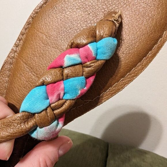 Reef Mayan Sunlight Leather Sandals - Picture 2 of 9